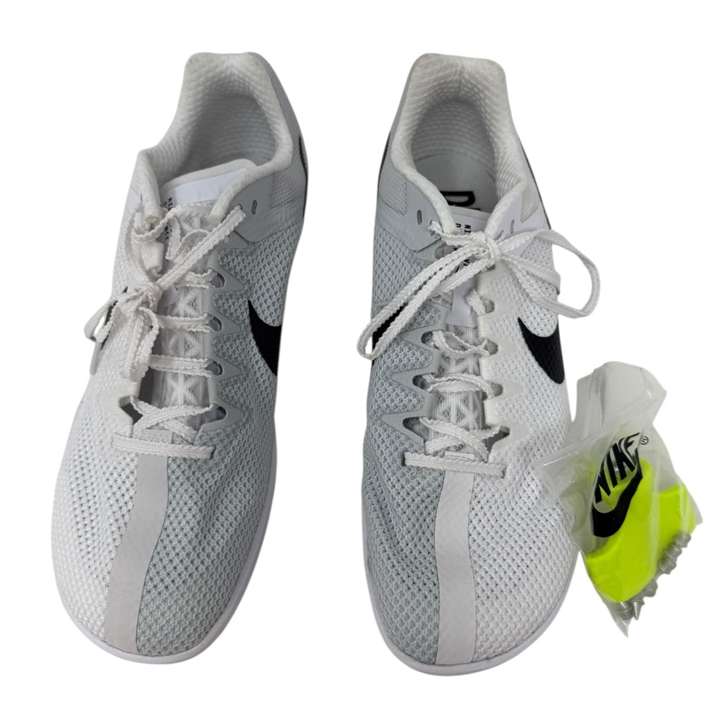 Nike Force Rival Zoom Men’s Size 9.5 Spiked White Black Track Shoes NWT